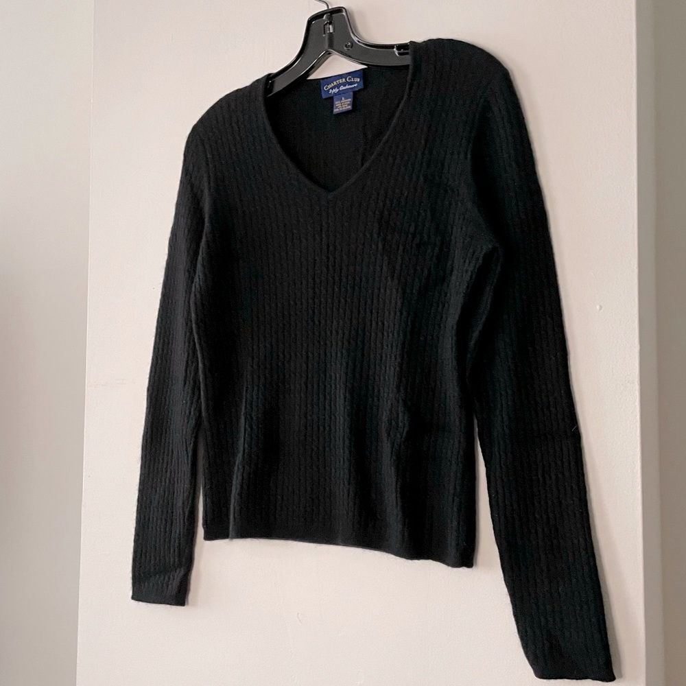 Charter Club Cable Knit 2Ply Cashmere Sweaters